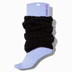 Guêtres en maille tricotée noires