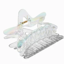 Holographic Clear Star Hair Claw