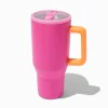 Hot Pink Pink Mini Stainless Steel Handled Tumbler