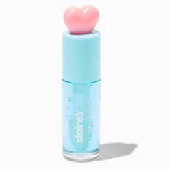 Huile pour les lèvres bleue cœur corail