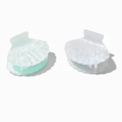 Iridescent Seashell Small Hair Claws - 2 Pack