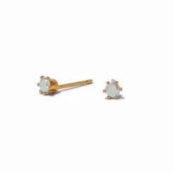 18k Gold Plated 3mm Iridescent Stud Earrings