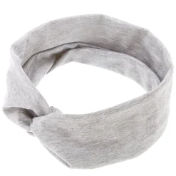 Large bandeau en jersey gris chiné