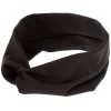 Large bandeau torsadé en jersey noir