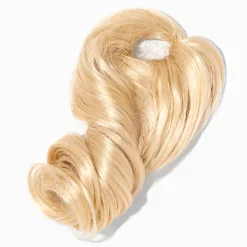 Élastique avec cheveux synthétiques bouclés extra large - Blond platine