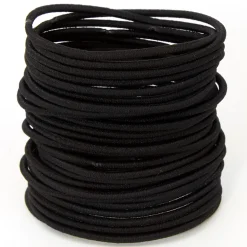 Élastiques à cheveux de luxe - Noir, lot de 30
