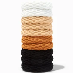 Élastiques à cheveux nid d’abeille neutres Claire's Club - Lot de 10