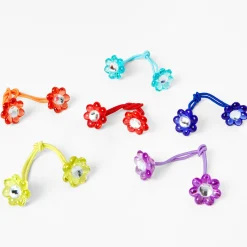 Élastiques à fleurs arc-en-ciel Claire's Club - Lot de 6