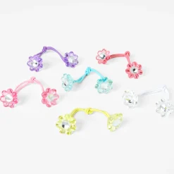 Élastiques à fleurs pastel Claire's Club - Lot de 6