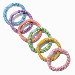 Élastiques arc-en-ciel tons vifs - Lot de 6