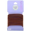 Élastiques de luxe - Marron, lot de 12