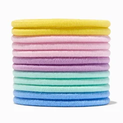 Élastiques de luxe tons pastel variés - Lot de 12