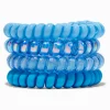 Élastiques en spirale bleus plage - Lot de 4