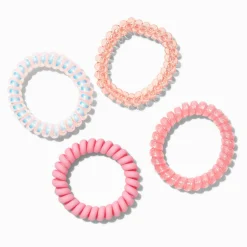 Élastiques en spirale corail - Lot de 4