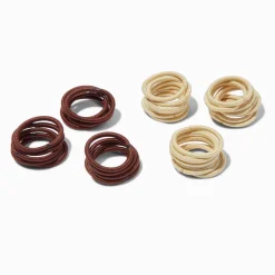 Élastiques marron et blonds - Lot de 30