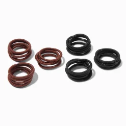 Élastiques marron et noirs - Lot de 30