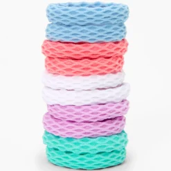 Élastiques nid d’abeille arc-en-ciel Claire's Club - Lot de 10