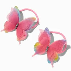 Élastiques papillon roses Claire's Club - Lot de 2