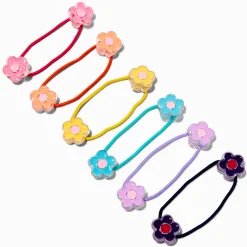 Élastiques perlés fleurs couleurs vives Claire's Club - Lot de 6