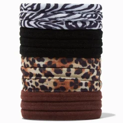 Élastiques roulés avec imprimé animal - Lot de 12