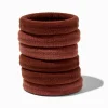 Élastiques roulés XL pour cheveux épais marron - Lot de 6