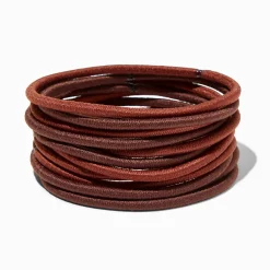 Élastiques XL pour cheveux épais marron - Lot de 12
