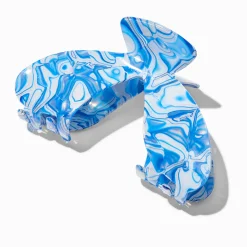 Light Blue Swirl 'V' Hair Claw