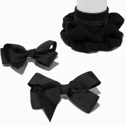 Lot d’accessoires pour cheveux variés économiques noirs - Lot de 6