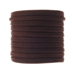 Lot de 10 élastiques à cheveux marron
