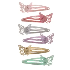 Lot de 6 barrettes clic clac papillon à paillettes du Club Claire's