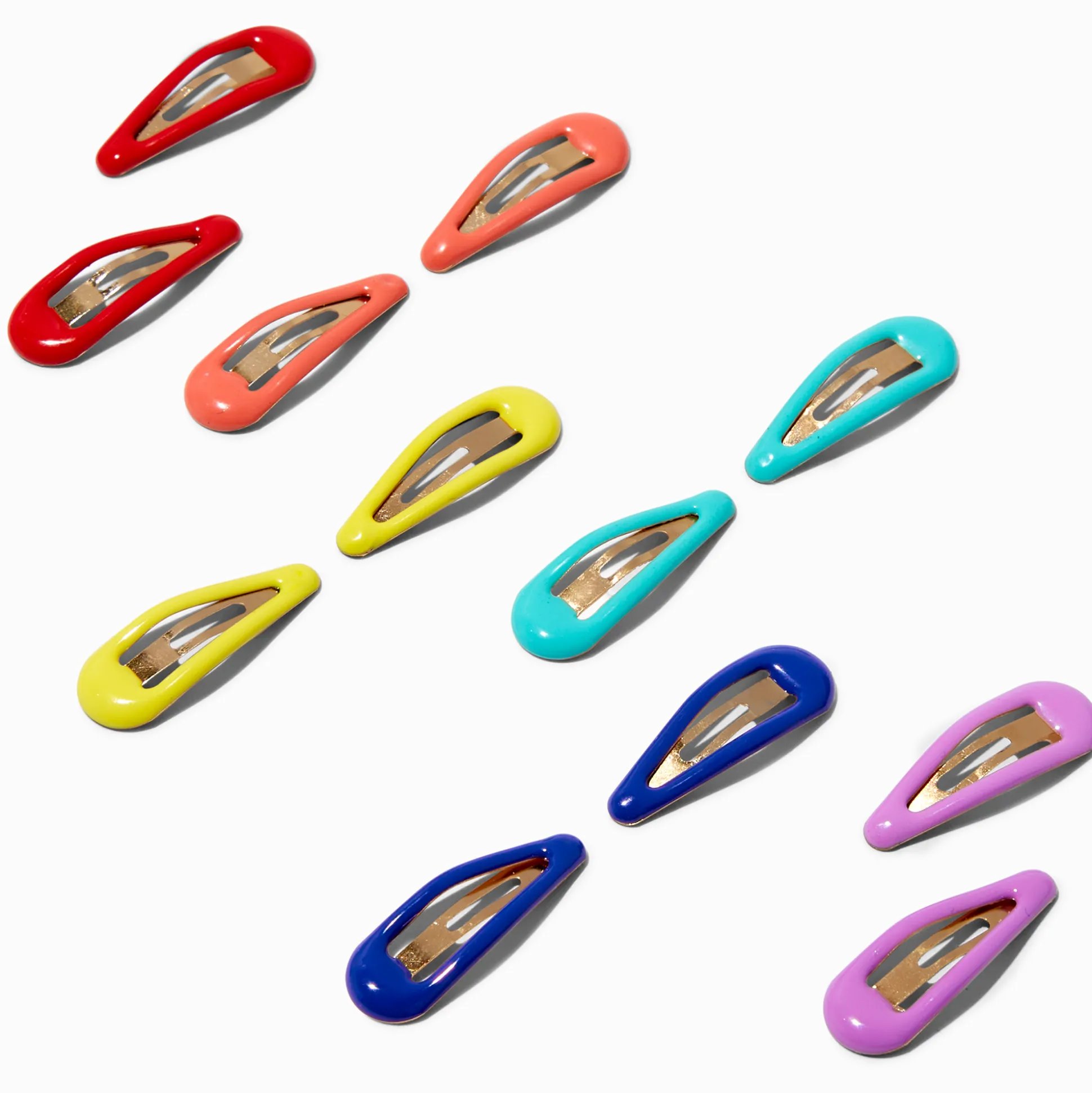 Lot de 12 barrettes clic clac arc-en-ciel Claire’s Club