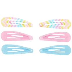 Lot de 6 barrettes clic clac arc-en-ciel à motifs pastel du Claire's Club