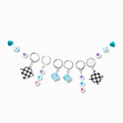 Lot de boucles d'oreilles superposables dés audacieux - Lot de 6