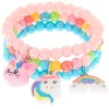 Lot de 3 bracelets perlés arc-en-ciel du Club Claire's