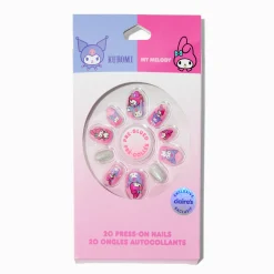 Lot de faux ongles autocollants stiletto My Melody™ & Kuromi™ Sanrio® en exclusivité chez Claire's - Lot de 20