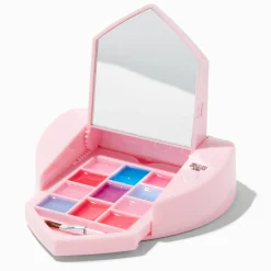 Lot de gloss bling-bling à ouverture mécanique en forme de cœur perles d'imitation Claire's Club