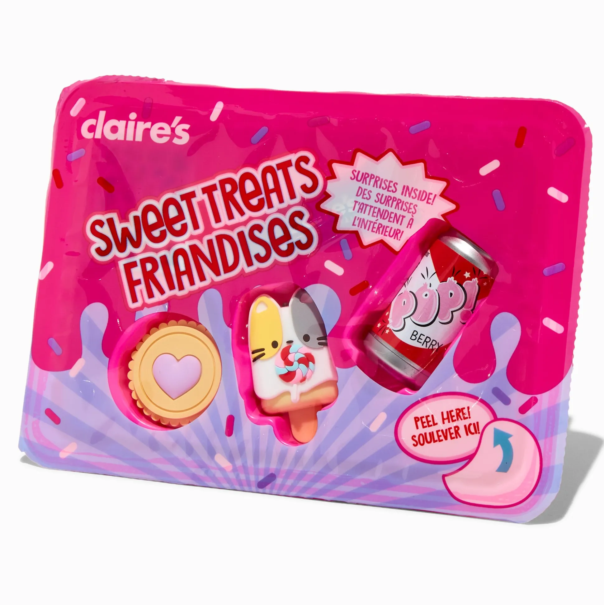 Lot de gloss boîte bento roses friandises - Lot de 5