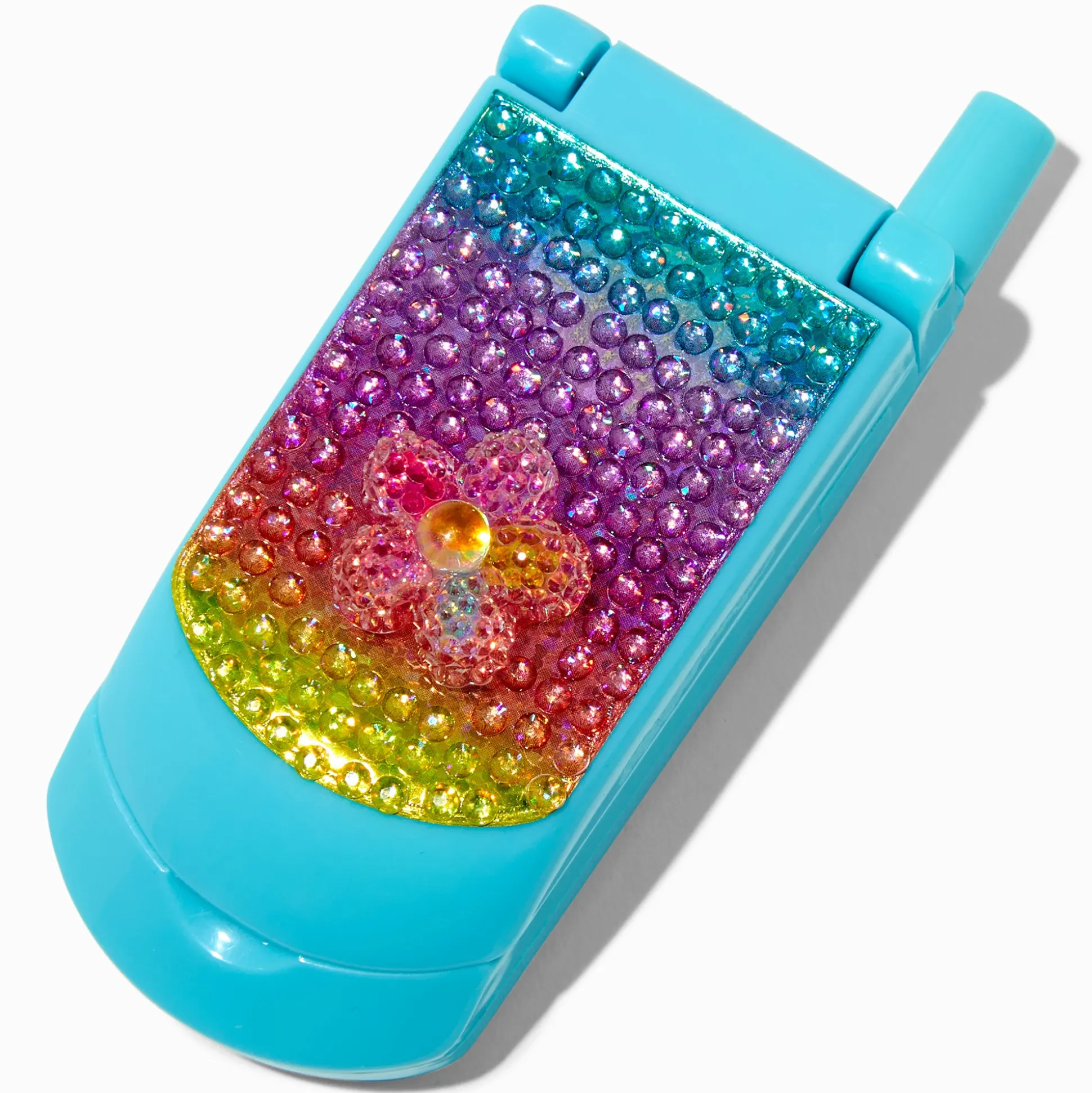 Lot de gloss portable à clapet bling-bling papillon bleu Claire's Club