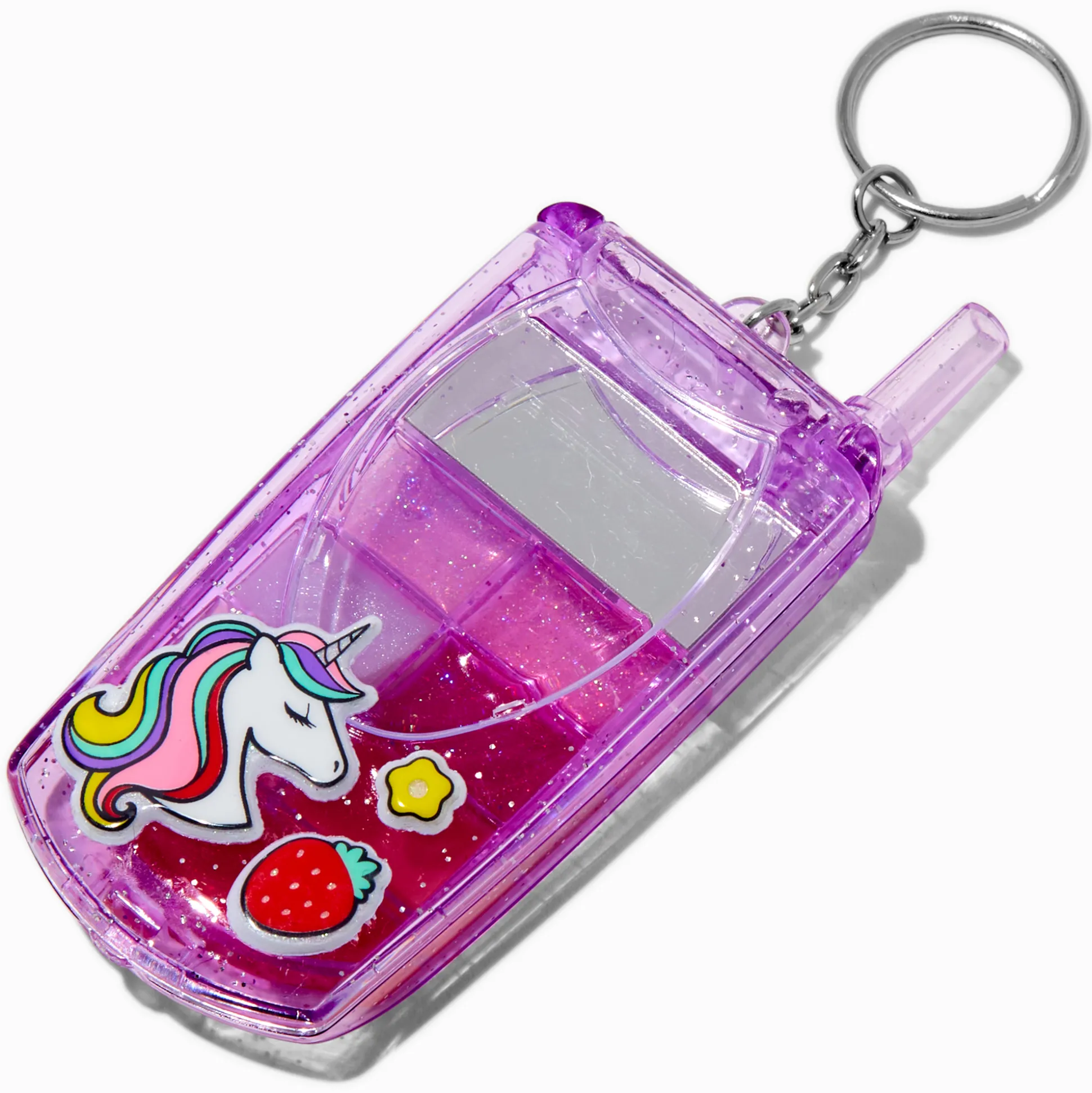 Lot de gloss portable à clapet licorne Y2K violet