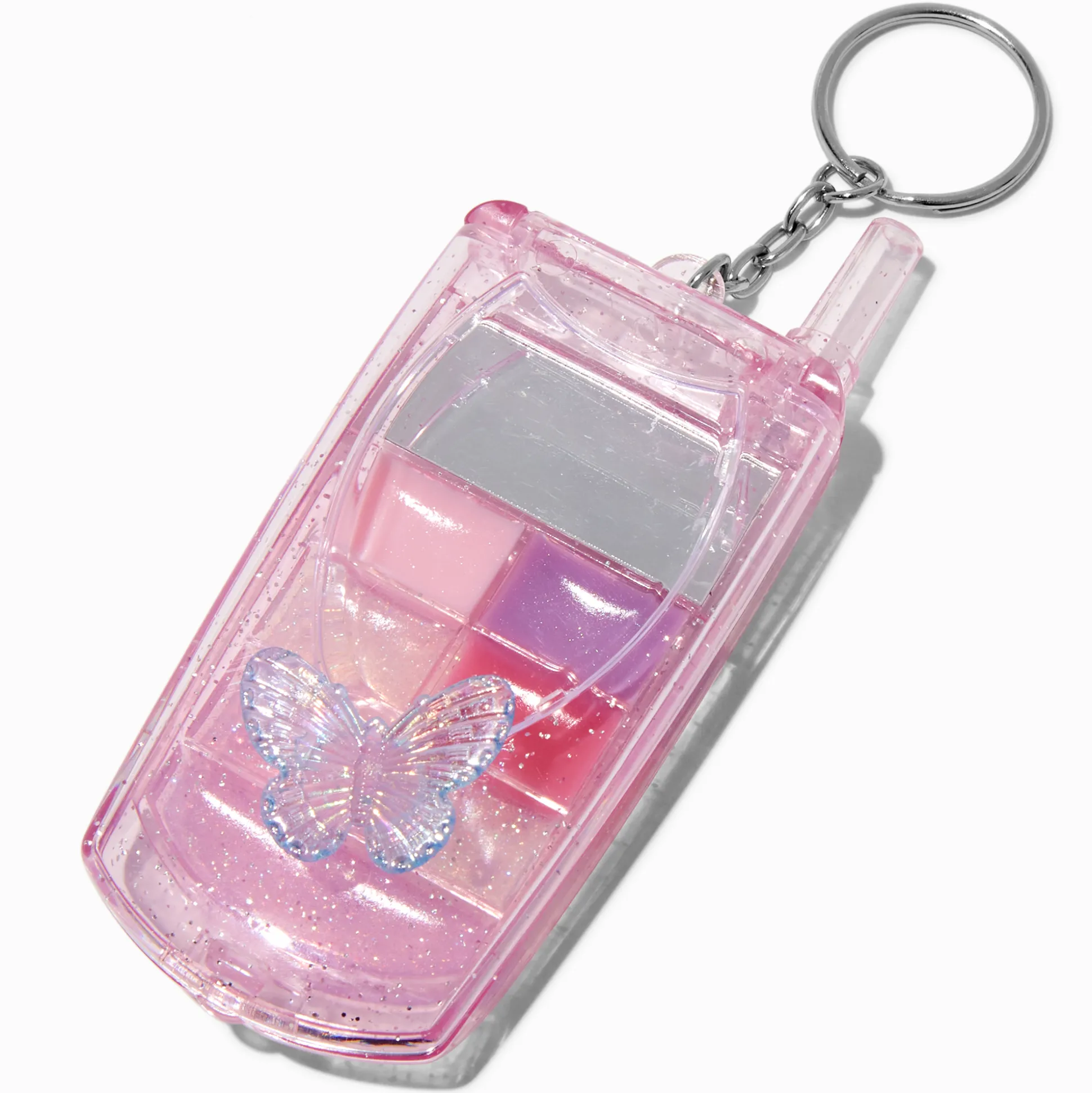 Lot de gloss portable à clapet bling-bling papillon