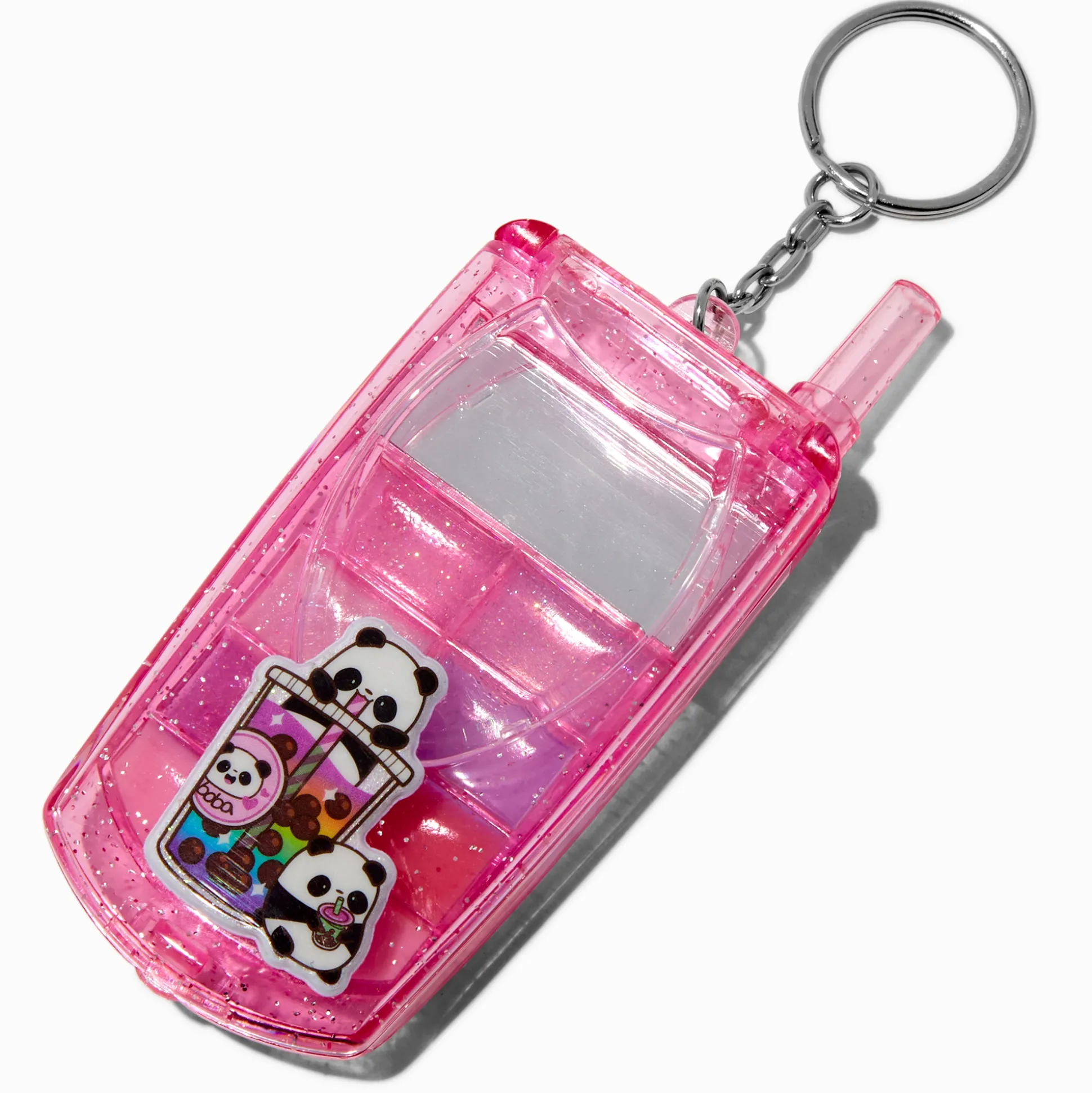 Lot de gloss portable à rabat bling-bling boissons petits animaux