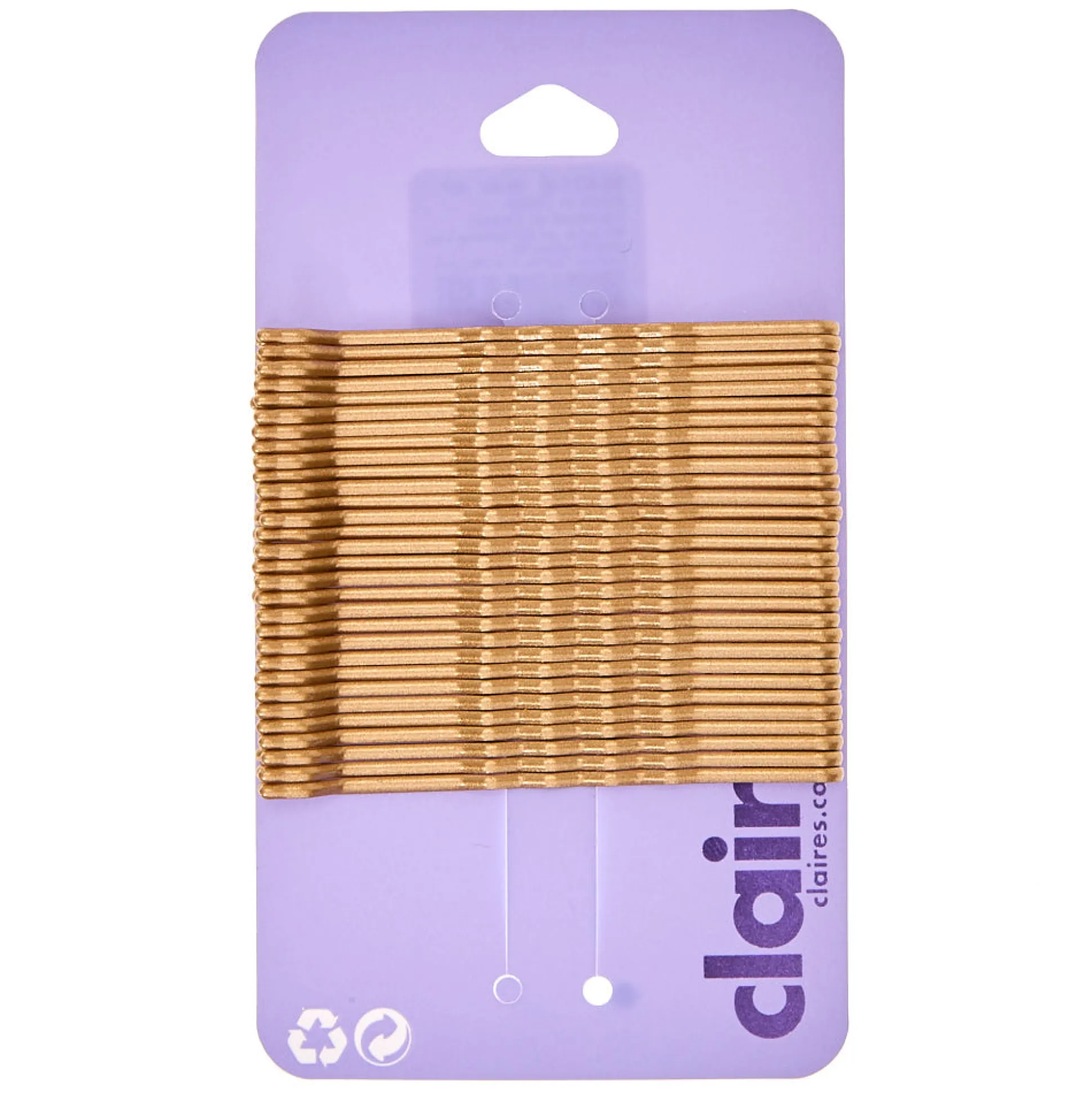 Lot de 3 grandes épingles plates blondes