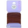 Lot de 12 élastiques à cheveux de luxe marron