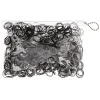 Lot de 1000 petits élastiques doux pour les cheveux noirs et transparents