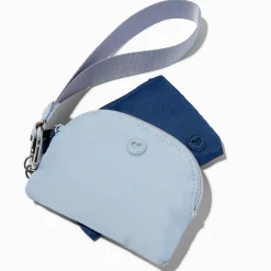 Lot de porte-monnaie en nylon bleus - Lot de 2