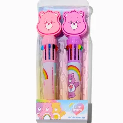 Lot de stylos multicolores Bisounours™ - Lot de 2