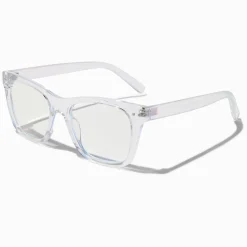 Lunettes à verres transparents rétro holographiques