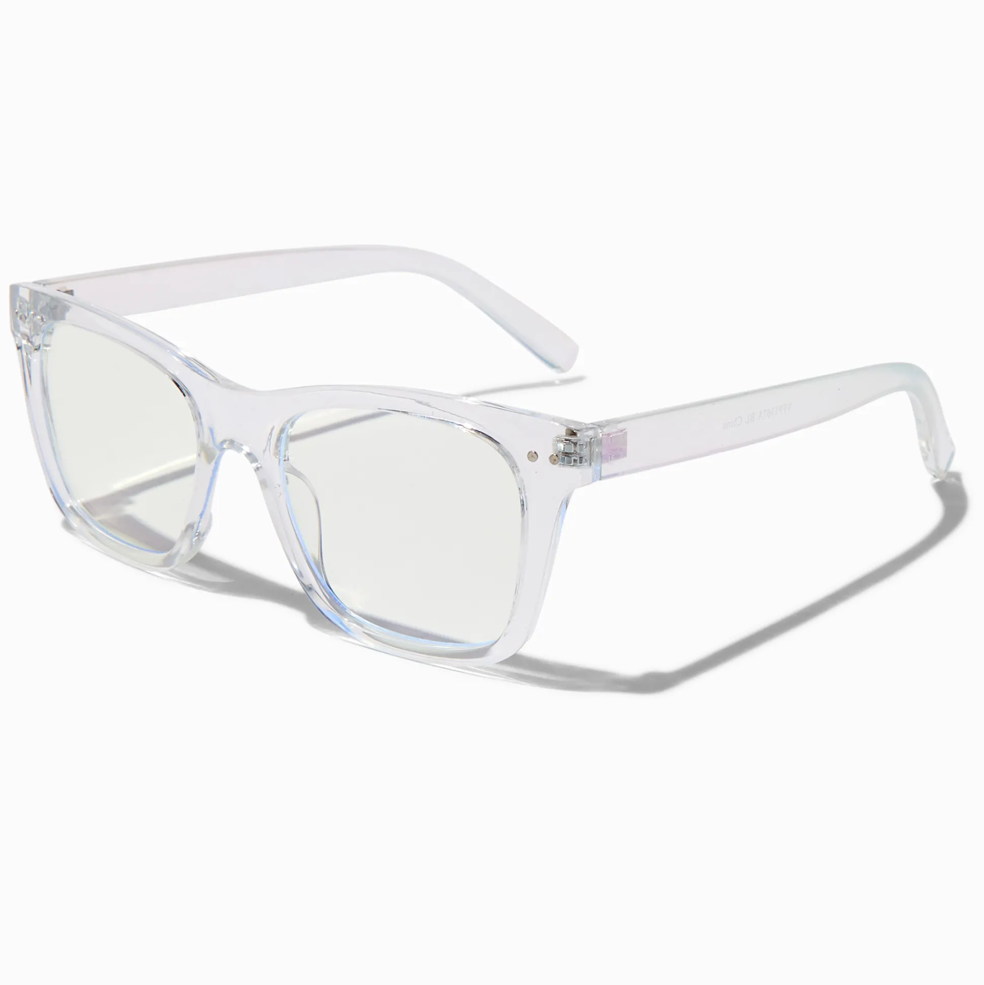 Lunettes à verres transparents rétro holographiques