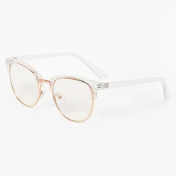 Lunettes à verres transparents avec ligne de sourcils transparente