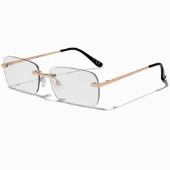 Lunettes avec verres dégradés rectangulaires couleur dorée